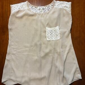 Faith and Joy Tan Top Size Small